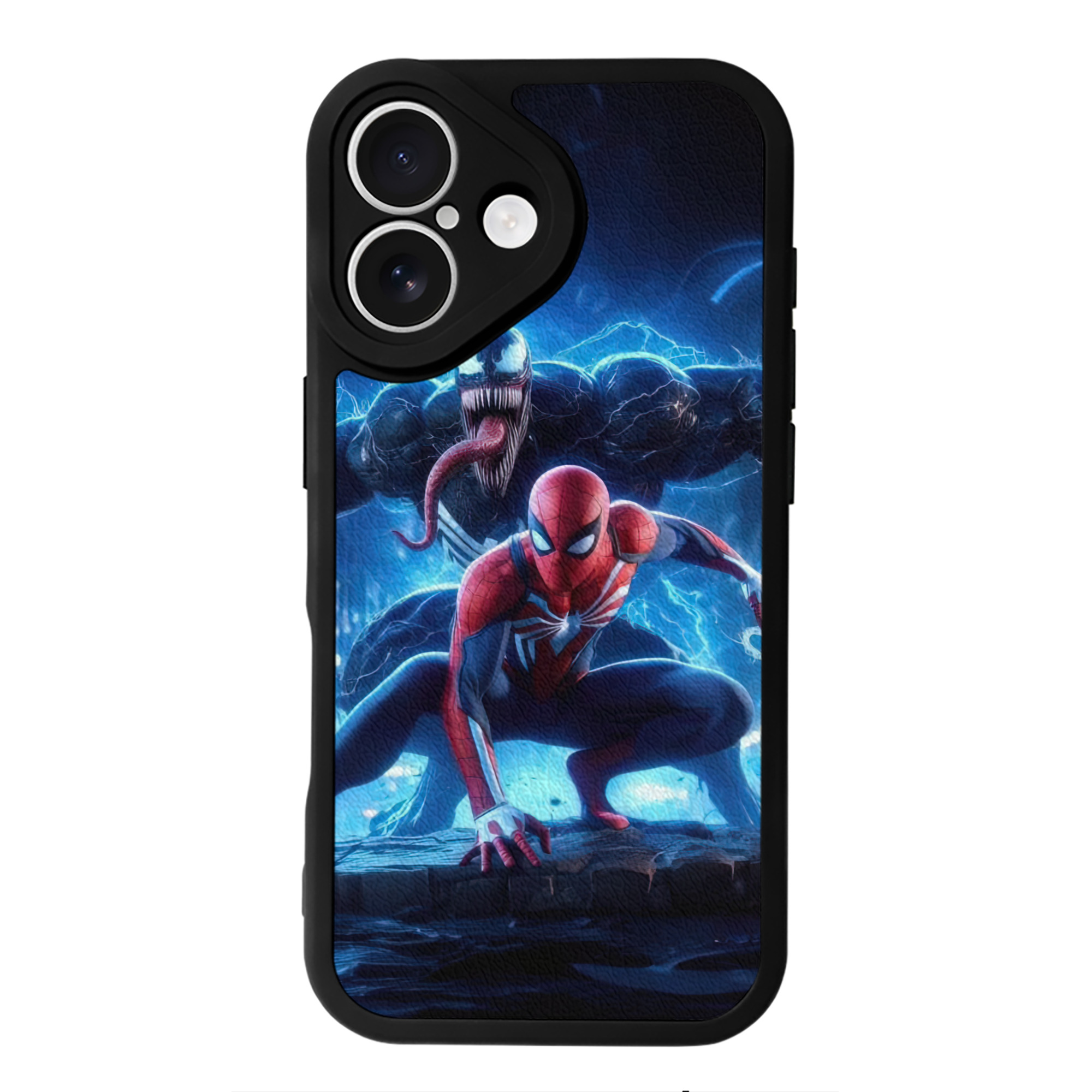 （画像用） Spider Man スパイダーマン 【iPhone 16シリーズ対応】シリコンスマホケース（レザー調） 材質：シリコン